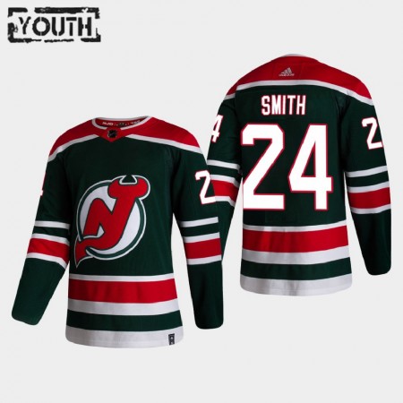 Camisola New Jersey Devils Ty Smith 24 2020-21 Reverse Retro Authentic - Criança